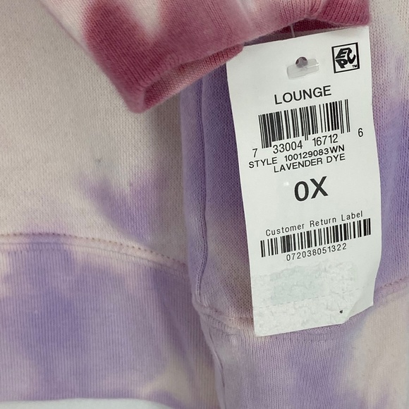 Style & Co Womens Size 0X Pullover Sweatshirt Rose Pink Lavender Tie-Dye Top LS - Picture 5 of 10